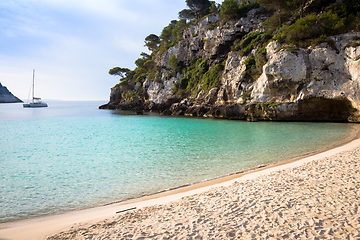 Image showing Cala en Turqueta (Turqueta Beach) in Menorca, Spain