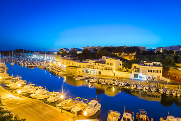 Image showing Ciutadella Harbour in Menorca, Spain