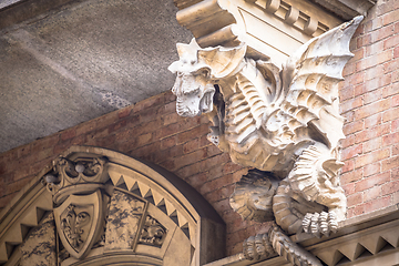 Image showing TURIN, ITALY - Dragon on Victory Palace facade 