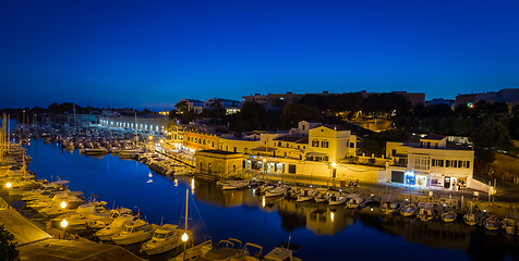 Image showing Ciutadella Harbour in Menorca, Spain