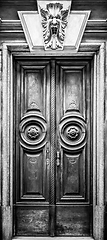 Image showing Mysterious wooden door