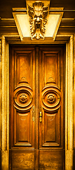 Image showing Mysterious wooden door