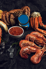 Image showing Set of fresh seafood