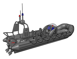 Image showing 3D vector illustration on white background  of a military inflat