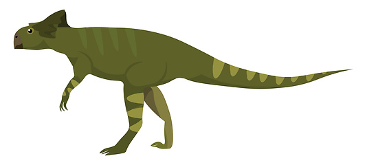 Image showing A microceratus dinosaur, vector or color illustration.