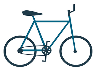 Image showing Girl riding in a bicycle, vector color illustration.