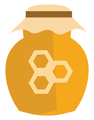 Image showing Honey in a jar illustration vector on white background