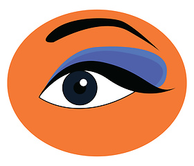 Image showing Eye makeup clipart vector or color illustration