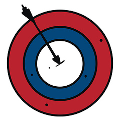 Image showing Clipart of a bullseye vector or color illustration