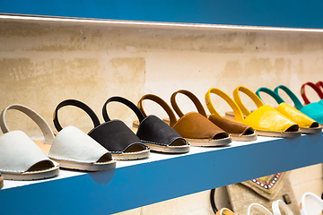 Image showing Shopping for Avarca (Menorca sandals)