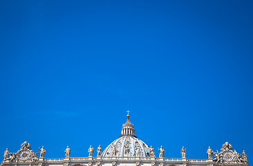 Image showing Saint Peter Basilica Dome in Vatican