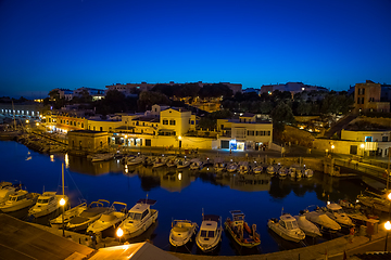 Image showing Ciutadella Harbour in Menorca, Spain