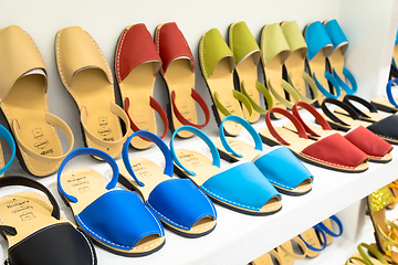 Image showing Shopping for Avarca (Menorca sandals)