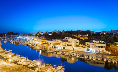 Image showing Ciutadella Harbour in Menorca, Spain