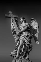 Image showing Catholic angel with cross