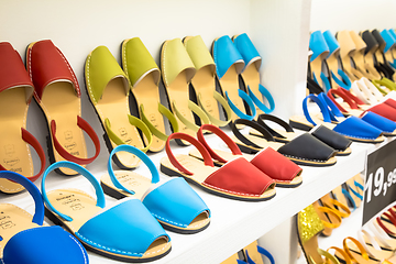 Image showing Shopping for Avarca (Menorca sandals)