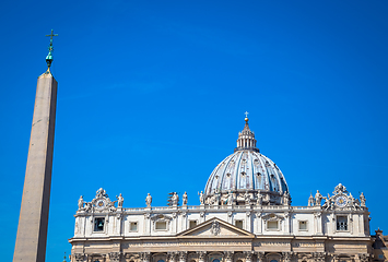 Image showing Saint Peter Basilica Dome in Vatican