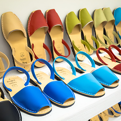 Image showing Shopping for Avarca (Menorca sandals)