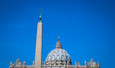 Image showing Saint Peter Basilica Dome in Vatican