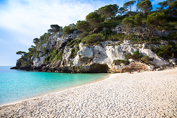 Image showing Cala en Turqueta (Turqueta Beach) in Menorca, Spain