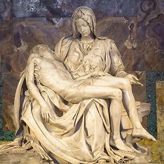 Image showing The pity: Michelangelo masterpiece in Saint Peter Basilica - Vat