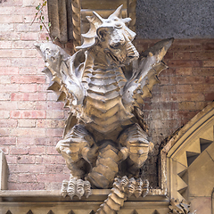 Image showing TURIN, ITALY - Dragon on Victory Palace facade 