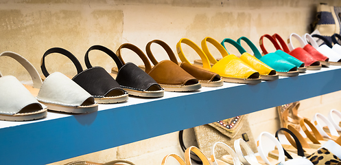 Image showing Shopping for Avarca (Menorca sandals)