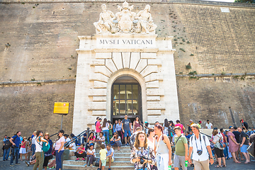 Image showing Mass-tourism at Vatican Museum in Rome