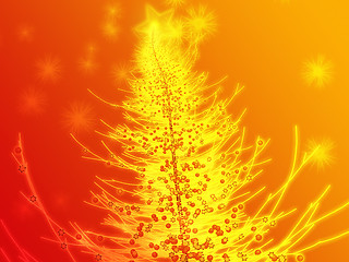 Image showing Sparkly christmas tree illustration