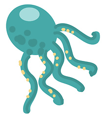 Image showing Octopus illustration vector on white background 