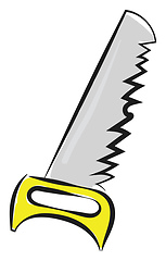 Image showing A sharp saw vector or color illustration