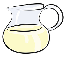 Image showing A jug of milk, vector or color illustration.