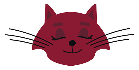 Image showing Red cat illustration vector on white background 