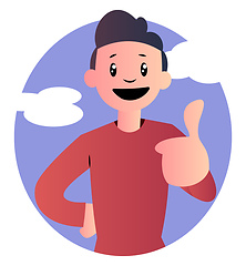 Image showing Happy cartoon boy vector illustartion on white background