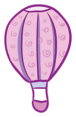 Image showing A pink parachute vector or color illustration