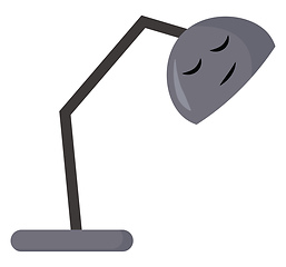 Image showing Grey table lamp, vector or color illustration.