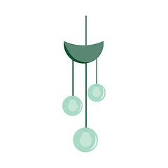 Image showing Small chandelier vector or color illustration