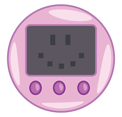 Image showing Tamagotchi Japanese pet game vector or color illustration