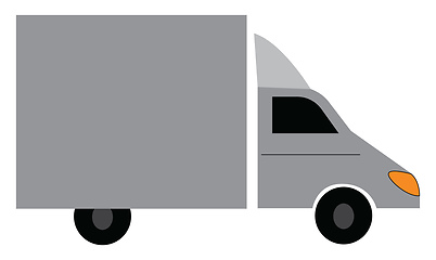 Image showing A commercial vehicle or truck to transport goods vector color dr