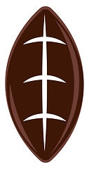 Image showing A big brown American football vector or color illustration