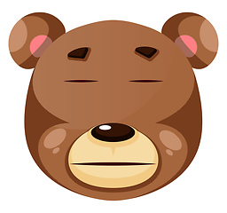 Image showing Bear is feeling disappointed, illustration, vector on white back