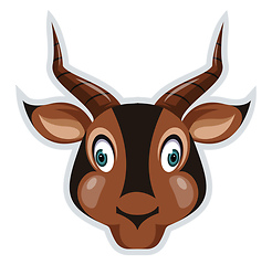 Image showing Deer Face, vector color illustration.