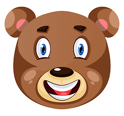 Image showing Bear is feeling happy, illustration, vector on white background.