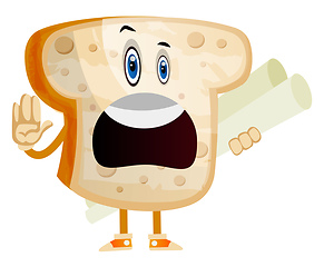 Image showing Employed bread illustration vector on white background