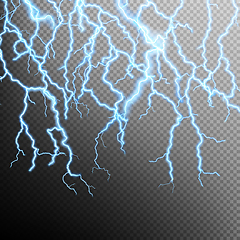 Image showing Blue electric power flash. EPS 10