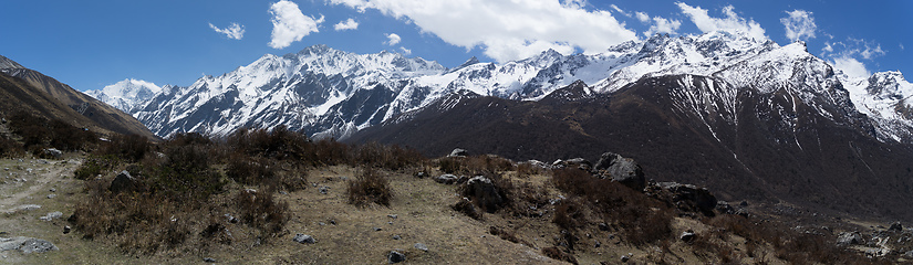 Image showing Langtand valley trekking mountain in Nepal 