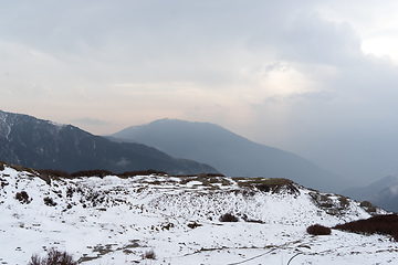 Image showing Snow mountains peak in Nepal Himalaya 