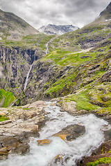 Image showing Dramatic norwegian landscape in cold summer