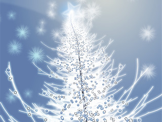 Image showing Sparkly christmas tree illustration