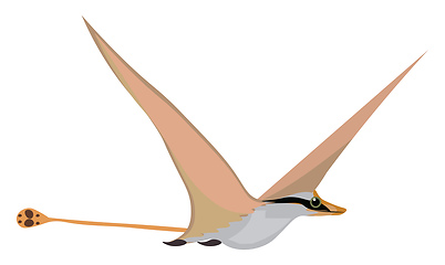 Image showing Pterosaurs, vector or color illustration.